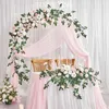 Flores decorativas 1.8m rosas videiras eucalipto folhas simulação festa de casamento arco decoração macio falso seda pvc artificial