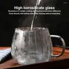 Weingläser 400 ml Glas Becher Teetassen Doppelte Wand hohe Borosilikat -Becher Hitzefantes Getränk, das Trinkküchengeräte serviert