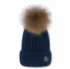 Unisex beanie elasticitet toppkvalitet vinterbrev solid skuilles sant hårboll mössa