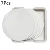 Table Mats 7pcs Non-slip Silicone Drinking Set Holder Cup Mat Drink Mug Placemat Home Decor