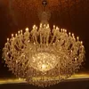 Transparent Large Crystal Chandeliers Engineering Lights Creative Personality Staircase Luminaire Home Lighting Contemporary