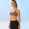 Yoga Sports Bra Nude Skinfriendly Cross Back Gym Clothes Women Women Intelders Bra Running Pitness Nonsteel Ring Sports U1870303