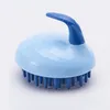Escova de shampoo de silicone para limpeza doméstica de cabelos sem danificar a cabeça do cabelo, pente de shampoo de massagem seca e úmida com alça AC