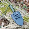 Bergsklättringskramponger multifunktionella handspade överlevnadsverktyg utomhus camping vandring spade ordnance med mantel paracord rep akut verktyg 231024