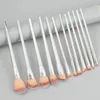 Batom 12 tsticks conjunto de pincéis de maquiagem diamante clássico sombra de olho blush iluminador ferramentas de beleza 231102