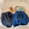 Byxor 2023 Autumn Children Casual Pants Baby Denim Harem Girls Lose Solid Kids Wide Leg Fashion Boys Jeans