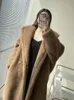 Женское пальто из искусственного меха на осень/зиму, длинное пальто с плюшевым мишкой, женское длинное пальто из шерсти альпаки с профилем 231024