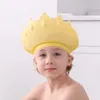 Duschkappen Kinder Schildkappe Cartoon Dusche Bad Wasserdicht Shampoo Schutz Visier Baby Größe Krone Haar Ohr Verstellbare Säuglingskappe 231024