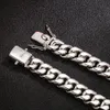 Sautoirs 12mm Punk 925 Sterling Silver Mens Y Collier Miami Cuban Link Chaîne sur le cou Hip Hop Mâle Bijoux Cadeaux 2228 pouces 231025