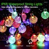 Strings Tdrshine Crystal Globe Fairy Light 10/20 LEDS String Lights Outdoor Imper impermeável Decoração do pátio para o jardim
