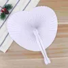 Decorative Figurines Fans Fan Paper Folding Hand Handheldwedding Weddings White Blank Bulk Guests Held Party Accordion Heart Foldable Shaped