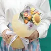 Dekorativa blommor stickade blommor solros handgjorda rose handvävda virka bukett bröllop kreativ lärare's dag valentins presenter