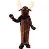 2024 Performance Brown Deer Costumes De Mascotte Carnaval Hallowen Cadeaux Unisexe Adultes Fantaisie Jeux Tenue Vacances Publicité Extérieure Costume Costume