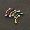 Set di anelli per sopracciglio di banana Interi 120 pezzi Gioielli per il corpo di moda Acciaio inossidabile Orecchio Barbell Sopracciglio Piercing Mix 6 Color3449