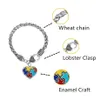 Charm Bracelets My Shape Enamel Autism Awareness Puzzle Piece Heart Lobster Claw Trendy Bracelet & Bangles Man And Woman1308z