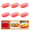 Dinnerware Sets 6 Pcs Snack Basket French Fries Bread Home Fruit Plate Abs Compact Fry Fried Chicken Convenient