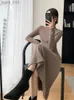 Basic Casual Dresses Thicken Warm Turtleneck Sweater Dress Women Autumn Winter Elegant Long Sleeve Slim Waist A-line Knitted Female 4XL YQ231025