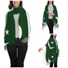 Scarves Women's Scarf With Tassel Pakistan Flag Long Winter Warm Shawl Wrap Gifts Cashmere