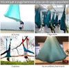 Paski oporowe 528M Aerial Yoga Hammock Zestaw Fitness Stretch Antigravity Swing Sling Paski Inwersji obejmują Daisy ChainCarabiner 231024