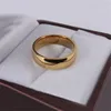 Band Rings High Polish Gold Plate Steel Women Man Wedding Ring Top Quality Gloss Lovers Wedding Jewelry 231024