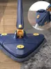 Mops Iengthened Triangular Mop 360Degree Telescopic Rotatable Adjustable Floor Cleaning Absorbent Wet And Dry Dualuse Clean 231025