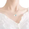 Designer Itys Love Collier Femme Sterling Sier Émail Rouge Bleu Clavicule Chaîne Coeur Pendentif avec Boîte