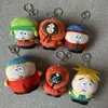 Söt band South Park Plush Keychain Pendant Dolls fyllda anime födelsedagspresenter hem sovrum dekoration