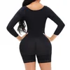 Shapers femininos fajas colombianas shapewear para mulheres pós -parto controle de controle corporal corporal de manga longa pós -compressão