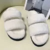 High Quality Rabbit Fur Slippers for Women Metal Buckle Flat New Winter Home Outdoor Casual Fashion Soft Comfortable Free Ship