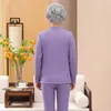 Women's Two Piece Pants Middle-aged Thermal Underwear Grandma Winter Women Long Johns Sets Fleece Keep Warm Set Cold Weather Size L To 4XL