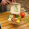 Kampkeuken Kamperen Roestvrij staal Bento Box Buitenuitje Japanse lunchbox Reizen Wandelen Opvouwbaar Draagbaar handvat Koken Servies 231025