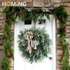 Рождественские украшения Рождественский венок для входной двери Золотое окно Стена Дверь Рождественские украшения 2024 Гирлянда Орнамент Guirnalda Navidad Wreaths 231025