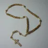 Wooden Beaded Cross Pendant Charm Necklace Christian Jewelry Religious Jesus Rosary Wood Beads Jewelry299H