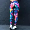 Completi da yoga Pantaloni da donna Leggings con stampa multicolore Sport fitness Corsa Abbigliamento da allenamento Abbigliamento sportivo Set da palestra Push Up