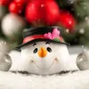 装飾的な置物デスクトッパー樹脂サンタクロースクリスマスの装飾品愛らしい雪だるまヘッドオーナメントマルチホリデーパーティー