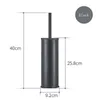 Toilet Brushes Holders . Toilet Brush Holder solid Construction Base In Oxidation Finish Aluminium Cup bathroom Accessories 231025