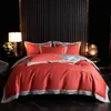 Bedding Bedding Sets Designer Genuine Classe A Double Frands 100 Longo Conjunto de quatro peças de algodão 100% Algodão de algodão Capt de chapéu único Bedding de luxo