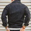 Herrjackor maden retro blå denim jackor för män cousing crowboy streetwear coat bomber jacka harajuku vintage ytterkläder herrkläder yq231025