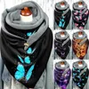 Sarongs Winter Scarf For Women Female Cartoon Printing Button Soft Wrap Plus Velet Warm Shawl Warp Casual Scarve Pack 231025