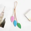 Porte-clés 1pc fait à la main en cuir véritable feuille d'arbre concepteur voiture porte-clés porte-clés charme pendentif sac accessoire 3 couleurs