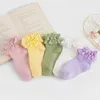 Chaussettes pour enfants Coton Dentelle À Volants Princesse Mesh Chaussettes Respirantes Enfants Cheville Chaussette Courte Blanc Rose Violet Bébé Filles Enfants Enfant Danse 231025