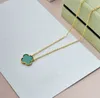 Fashion Pendant Necklaces for women Elegant 4/Four Leaf Clover locket Necklace Highly Quality Choker chains Designer Jewelry 18K Plated gold girls Gift