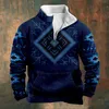 Coletes masculinos Mens Inverno Simples Lã Grosso Casaco Jaqueta 3D Impresso Moda Homens S Full Zip