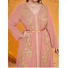 Ethnic Clothing 2023 Fashion Abaya Women Muslim Embroidery Long Maxi Dress Turkey Kaftan Eid Party Gown Casual Islamic Morocco Jalabiya