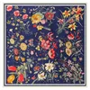 Foulards 130cm marque de luxe sergé foulard en soie femmes Bandana carré écharpe conception florale foulard foulards pour dames mode châle Echarpe 231024