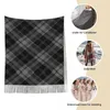 Scarves Women's Scarf With Tassel Gray Black Plaid Checkerboard Large Super Soft Shawl And Wrap Tartan Daily Wear Pashmina