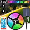 Outros suprimentos de festa de evento Luz de Natal Solar LED Strip Outdoor Waterproof Fita Fita String Lights Street Garland para Home Garden Decoration 231025