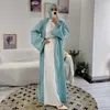 Roupas étnicas de alta qualidade Médio Oriente Impressionante Dubai Árabe Vestidos Frisados Manga Longa Marroquino Kaftan Muçulmano Abaya