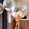 Christmas Decorations 50pcs Blue Bag 18/20/24/36'' Luminous Transparent Pre-stretched Bobo Ballons Wedding Birthday Party Decor Clear Bubble Ballons 231025