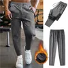 Mens Pants Fleece For Men Autumn Winter Warm Thick Casual Thermal Sweatpants Male Trousers Brand Fashion Joggers Sports 231025